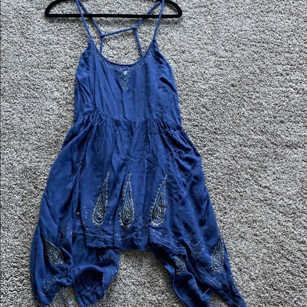 Blue boho inspired free people dress